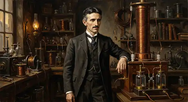 Portrait of Nikola Tesla